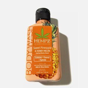 Hempz Sweet Pineapple & Honey Melon Body Wash 2.25 fl oz / 66ml Travel Size